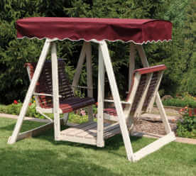 Double Rollback Lawn Swing TarpTop